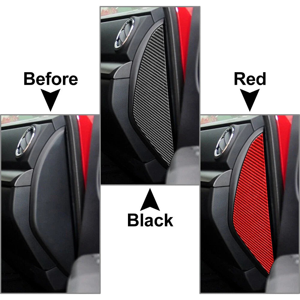 Carbon Fiber Black Door Cushion Cover for Toyota Tundra (2014-2021)