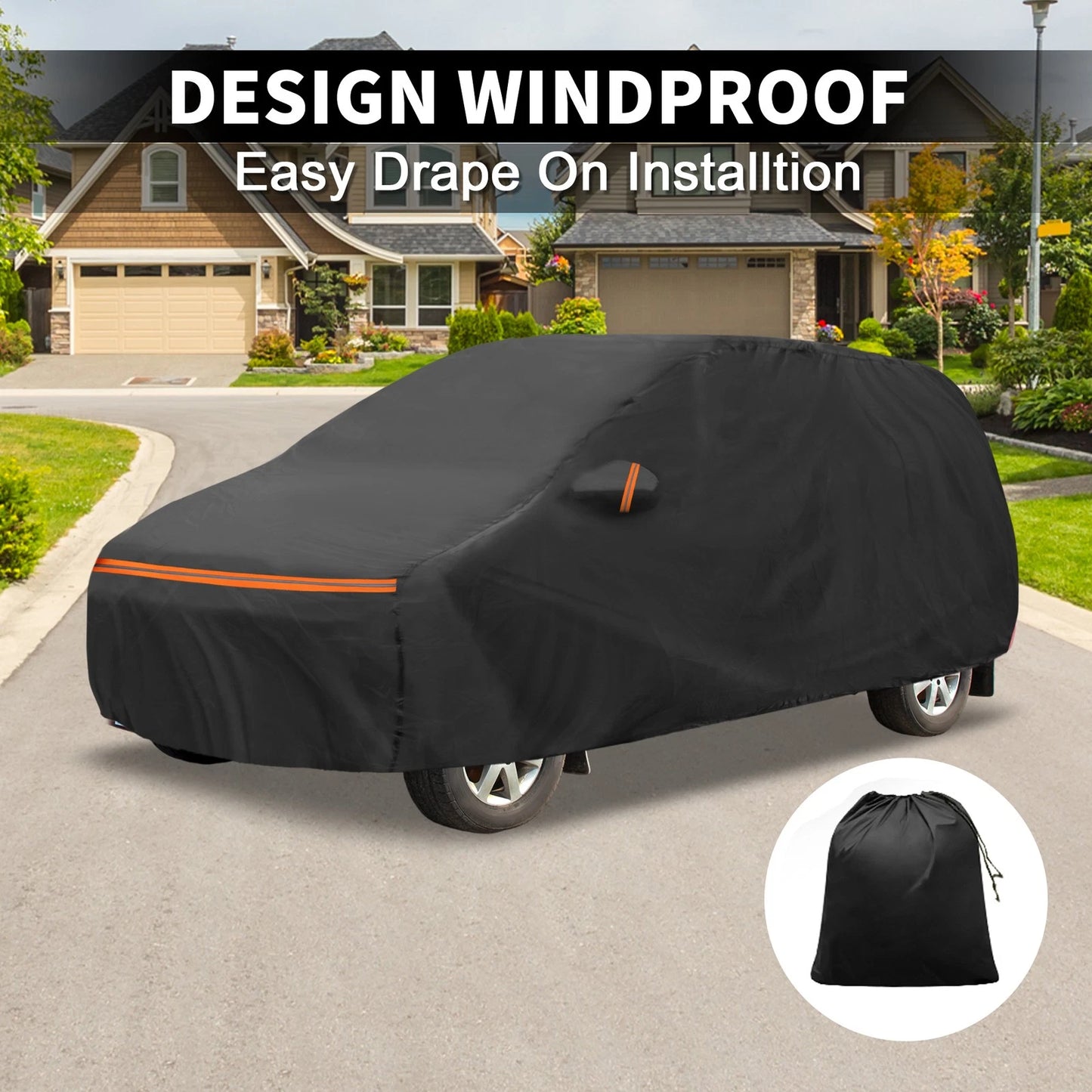 Waterproof PEVA Car Cover for VW Caddy (2015–2020) with Zipper
