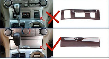 Woodgrain Console Shift Panel Trim Cover for Toyota Highlander (2008–2013)