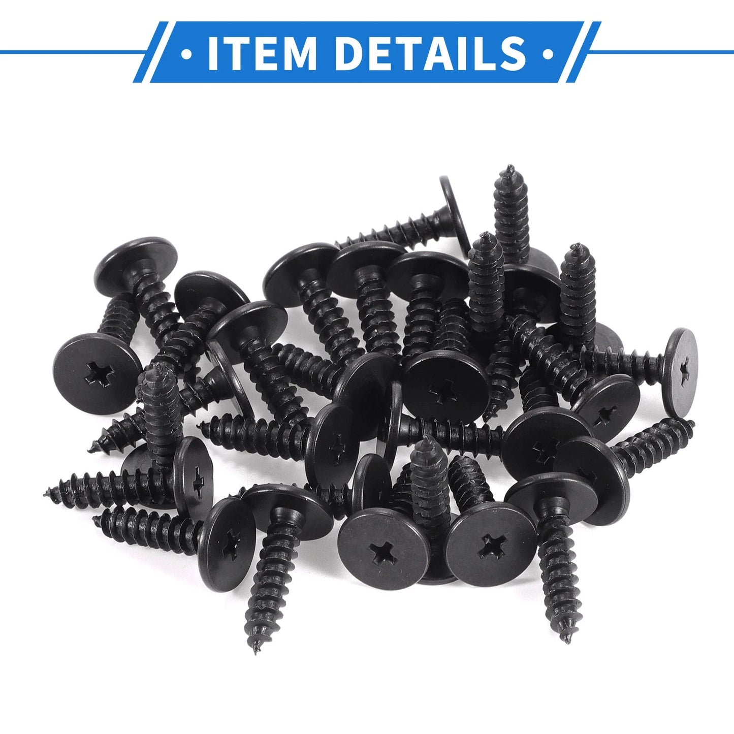 30 Pcs Fender Liner Splash Shield Bumper Cover Screw for Honda Accord (2008–2020)