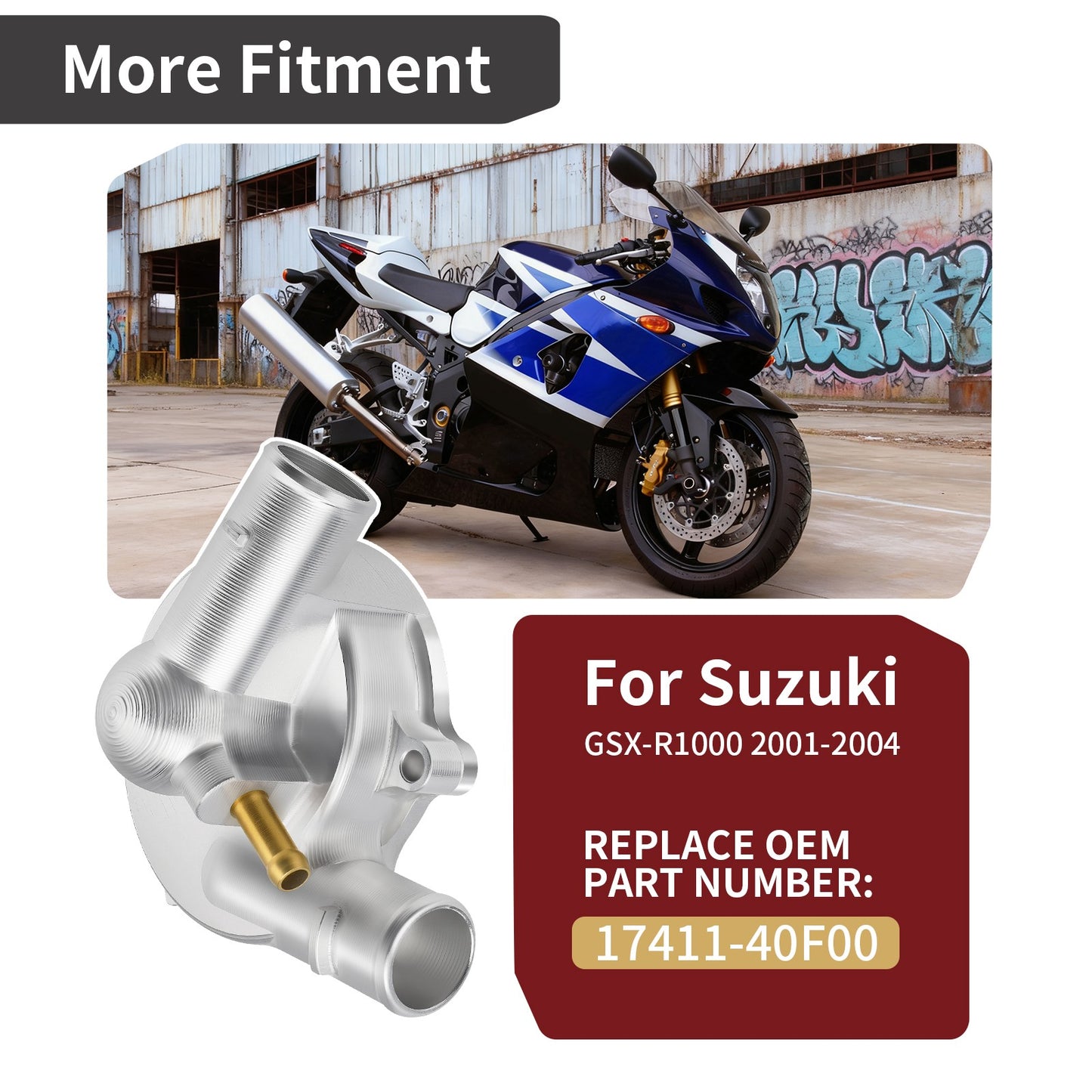 Water Pump Cover for Suzuki GSX-R 1000 (2001–2004)