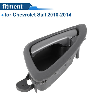 Front Passenger Side Interior Door Handle for Chevrolet Sail (2010-2014) Gray Chrome