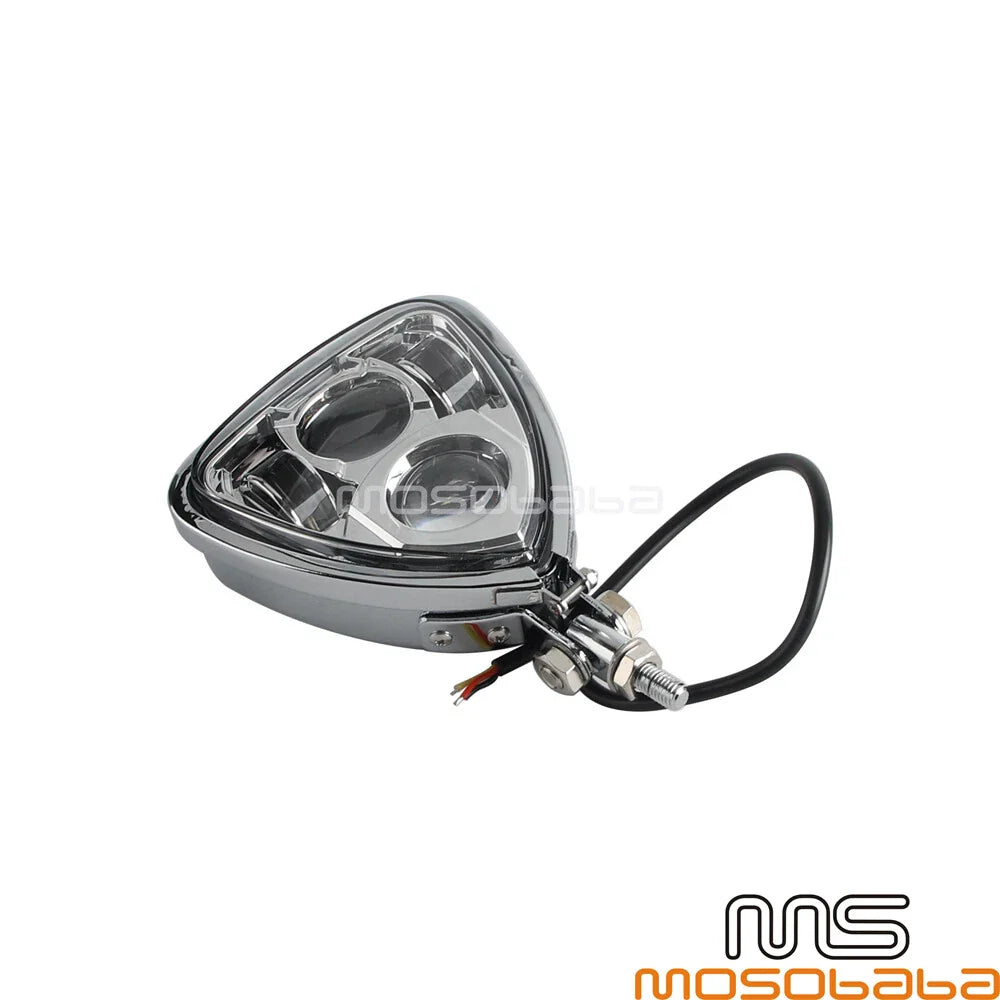 LED Triangle Headlight for Honda Chopper Bobber Cafe Racer
