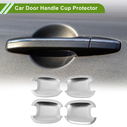 Car Door Handle Cup Protectors for Chevy Malibu & Cruze Chrome Silver Tone 4 x