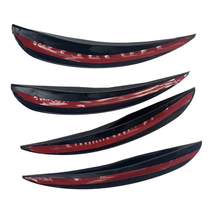 4 x Black Wheel Eyebrow Arch Protector Lip Strips for Universal Car Truck