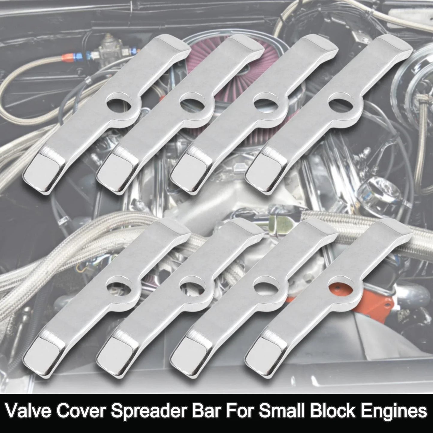 3" Valve Cover Spreader Bar Hold Down Tabs for Chevy 283 305 327 Engines