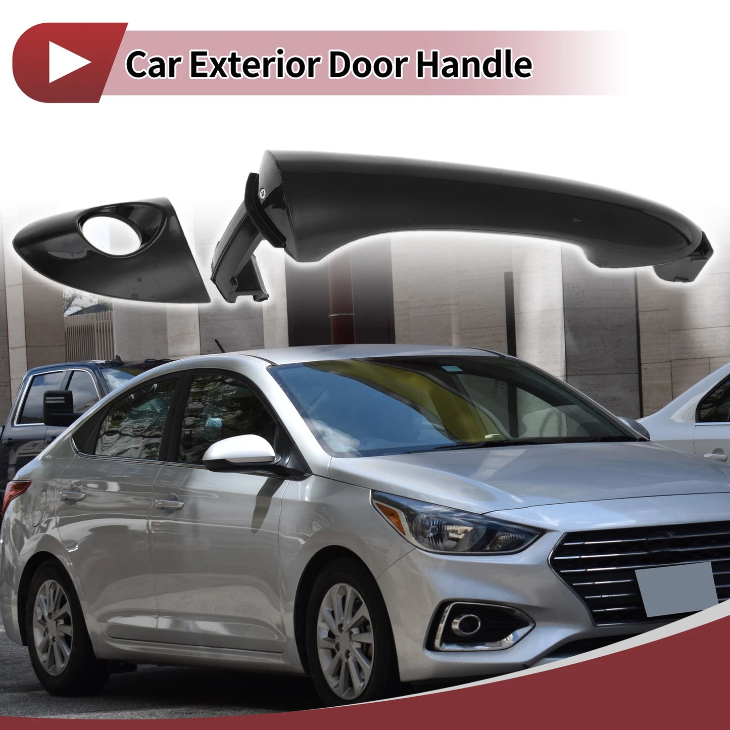 Car Door Handle Grip for Hyundai Sonata (2011–2014) Front Left No. 826523S000 Black