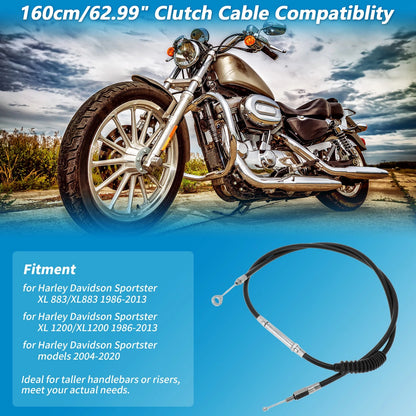 Clutch Cable for Harley Sportster XL883 XL1200 (1986–2013) 160cm/62.99"