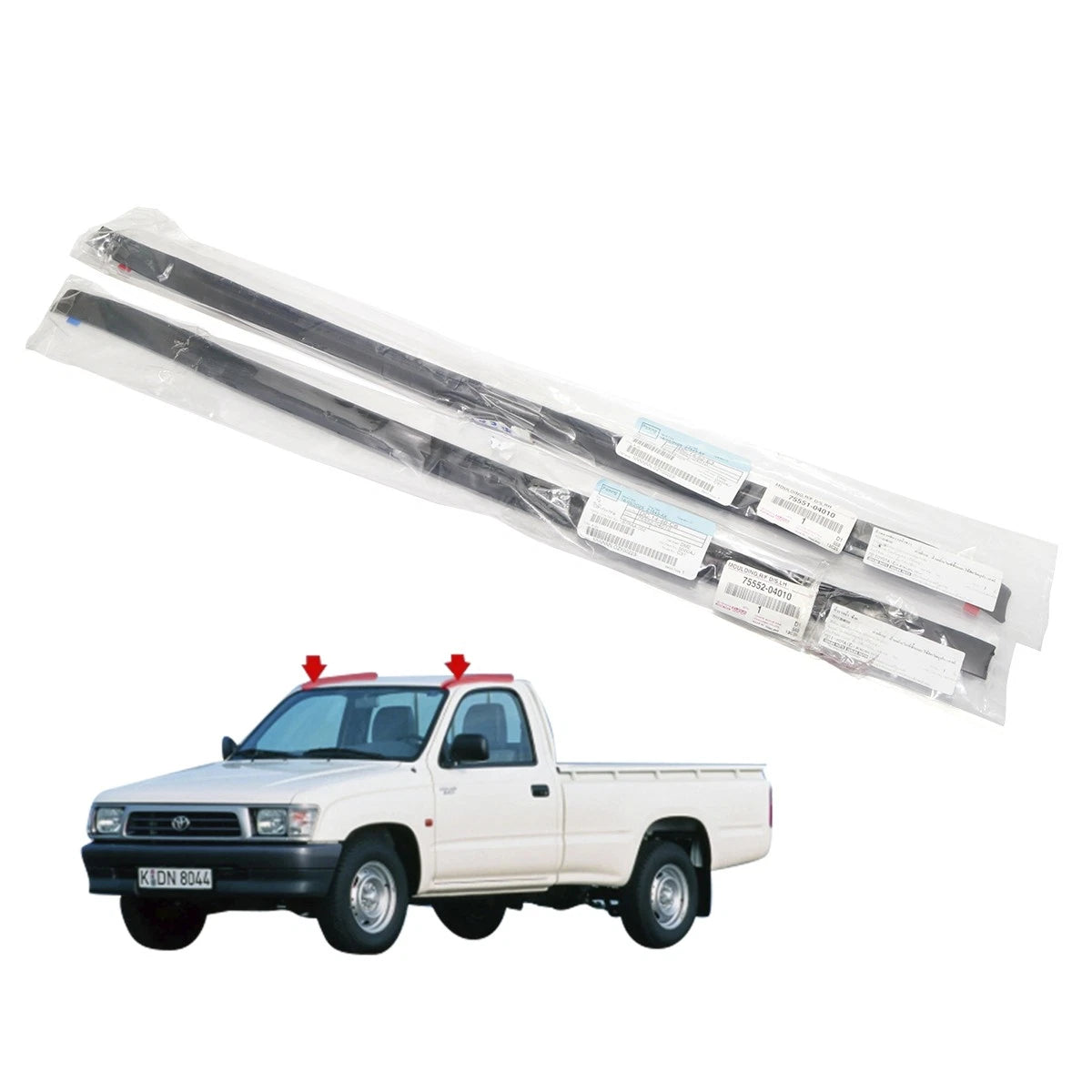 Roof Drip Side Finish Moulding for Toyota Hilux 2D Pickup (LN147, LN155, RZN149)