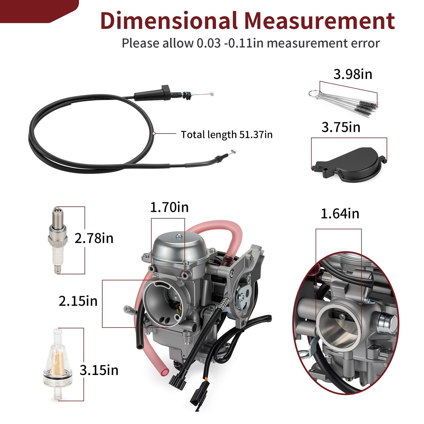 Carburetor with Throttle Cable for Arctic Cat 400 4x4 (2005–2007)
