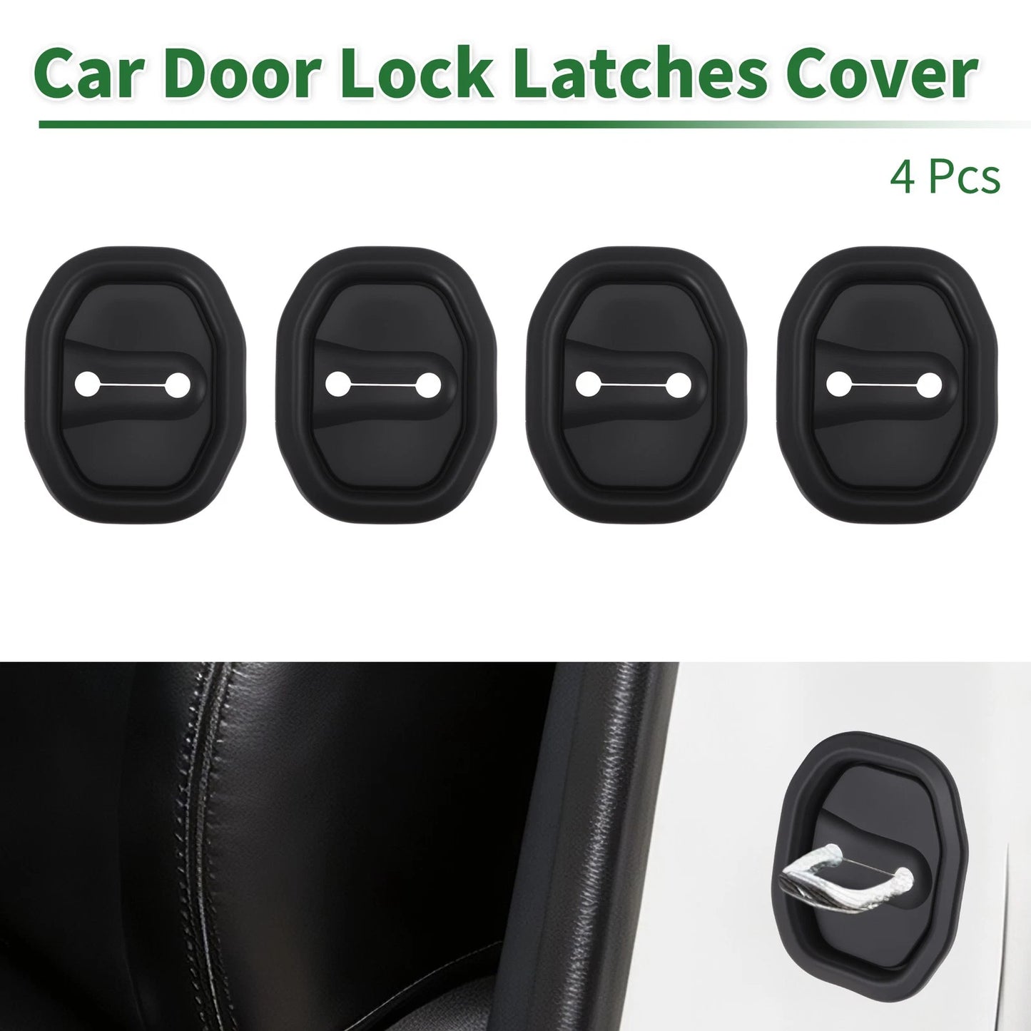 Set of 4 Door Lock Latches Covers for Jeep Wrangler (2008–2021)