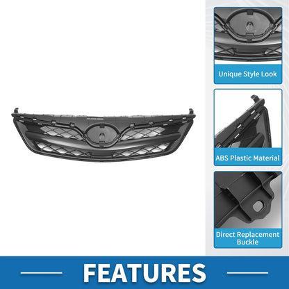 Front Hood Bumper Grille for Toyota Corolla (2010) - Black