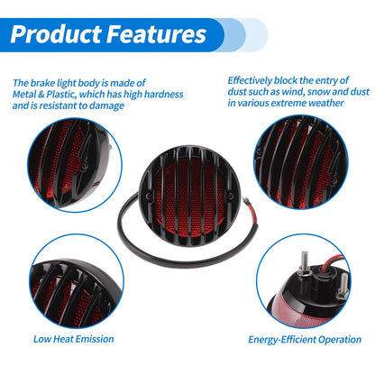 Set of 1 LED Tail Light for Motorcycle (Universal Fit)