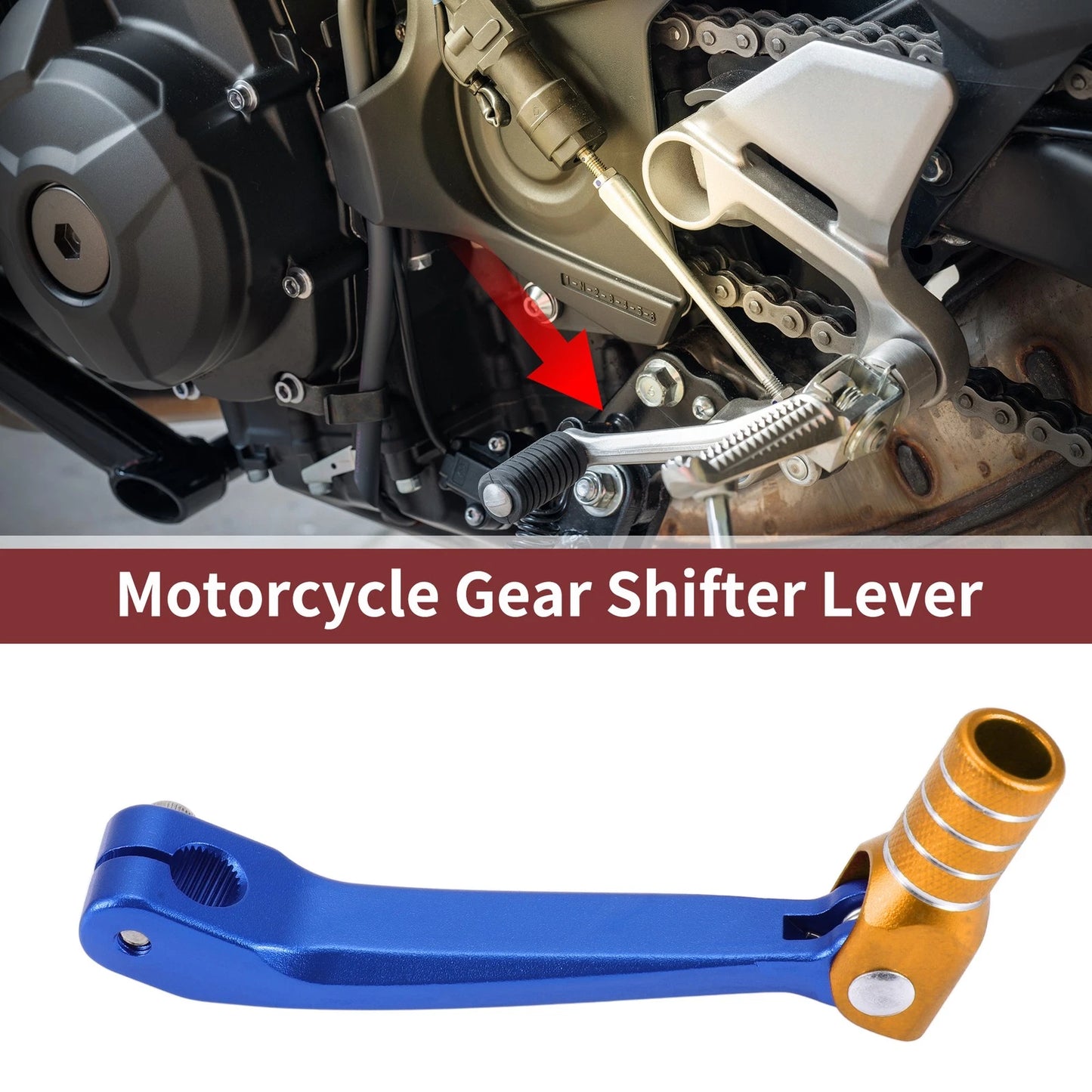 Gear Shifter Lever for Honda CRF150F (2003–2017) Blue Gold Silver Tone