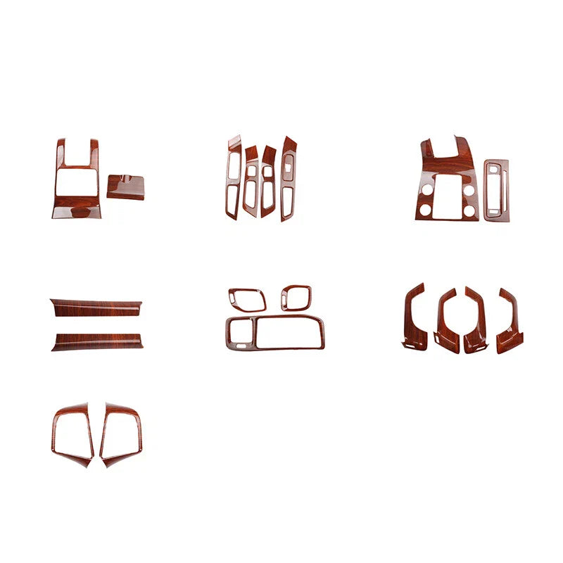 19PCS Wood Grain Interior Accessories Kit Cover Trim for Volvo S60 (2014–2018)
