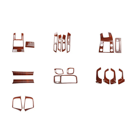 19PCS Wood Grain Interior Accessories Kit Cover Trim for Volvo S60 (2014–2018)