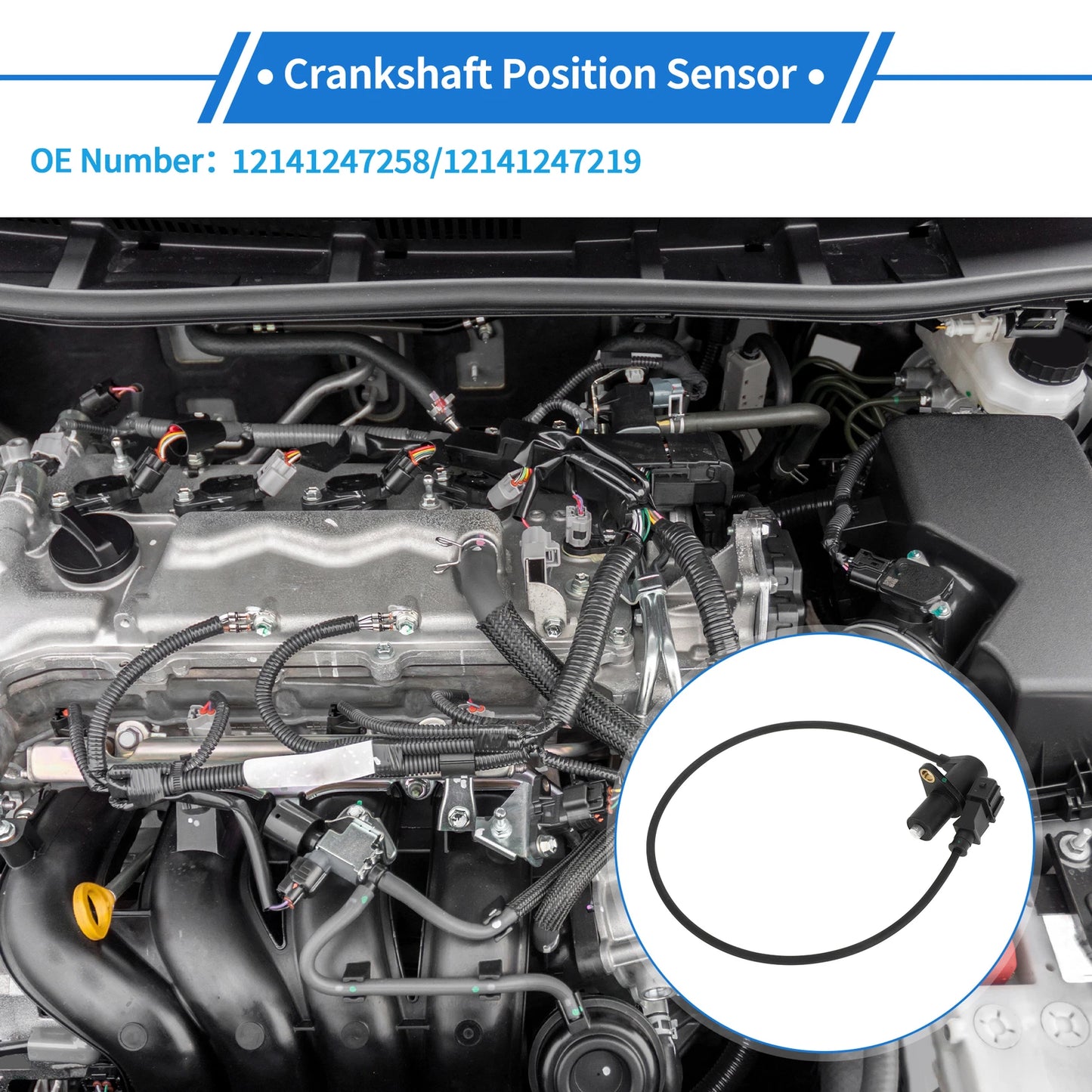 Crankshaft Position Sensor for BMW E34 518i (1989–1994) No. 12141247258
