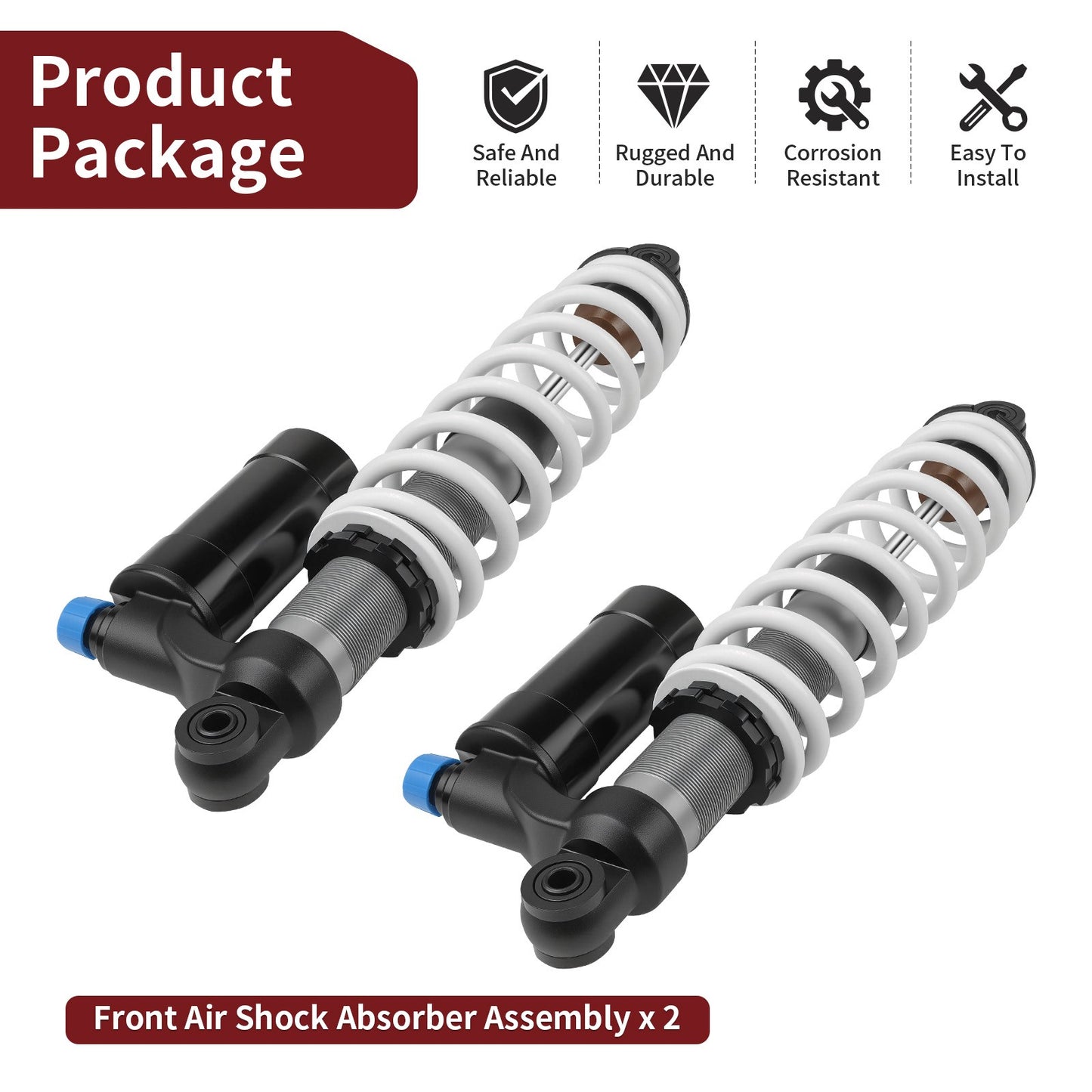 Set of 2 Front Shock Absorbers for Polaris Scrambler 850 (2013–2025)