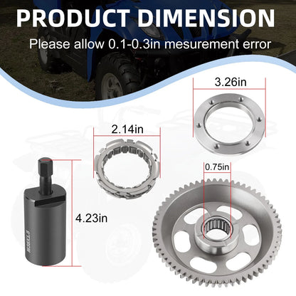 Starter Clutch One Way Bearing and Gear Idler Kit for Suzuki LTZ400 (2003–2014)