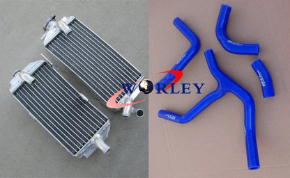 Aluminum Radiator & Hose for Honda CRF450R CRF450 2013-2014 ( Blue)