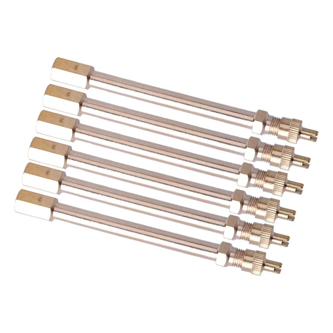 6 x Tire Wheel Valve Extension Caps for Car Truck SUV - Metal Shaft