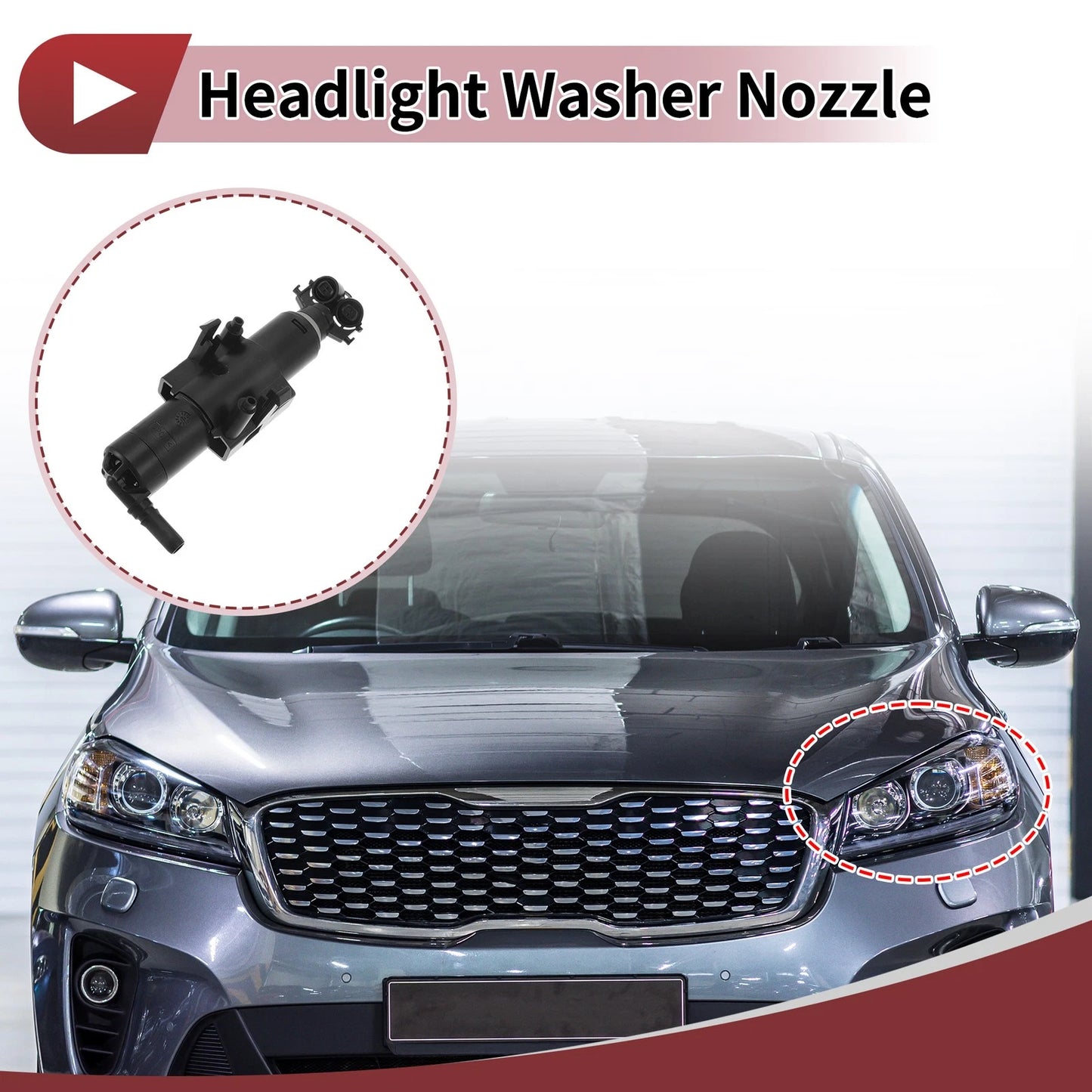Front Driver Side Headlight Washer Nozzle for Ford Kuga (2017–2019) No.GV4113L015AE