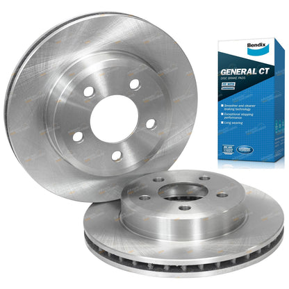 Front Brake Rotors & Bendix Pads for Falcon Fairmont LTD Fairlane (2000–2003)
