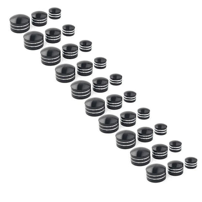 9mm Motor Bolt Topper Caps Covers for Harley  - 10 x Black CNC