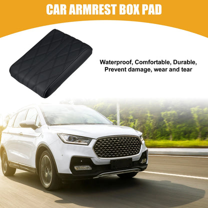 Universal Car Armrest Box Pad Booster Pad Black (12.20"x8.27"x1.97")
