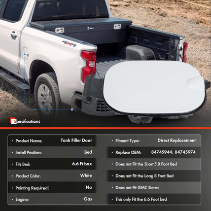 Fuel Tank Filler Pipe Housing with Cap for Chevy Silverado 1500 (2019–2020)