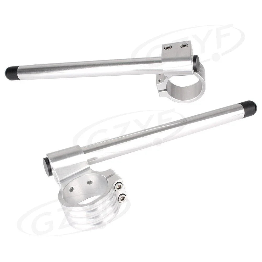 36mm Clip On Handlebar Fork Tubes for Motorcycle Universal Silver
