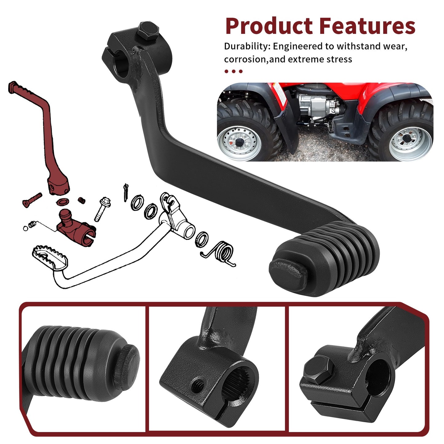 Shifter Shift Lever for Honda Fourtrax 300 TRX300 (1988–2000)