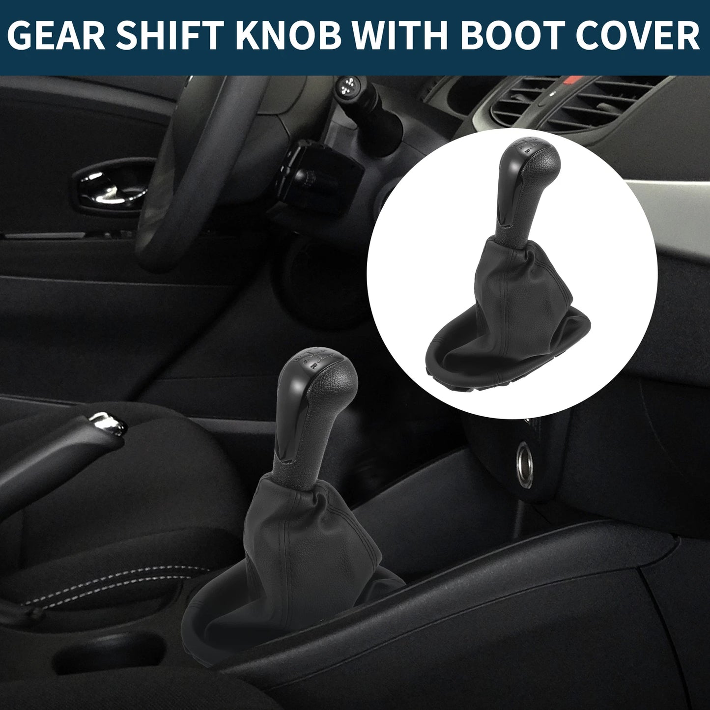 5 Speed Manual Gear Shift Knob with Cover for Chevrolet Spark (2011–2016)