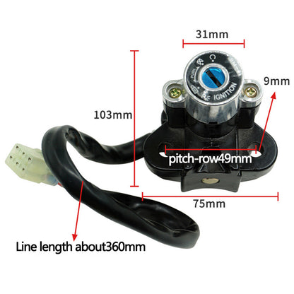 Ignition Key Lock Switch Kit for Kawasaki Yamaha Motorcycles (Universal)