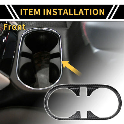 Front Central Cup Holder Cover for Chevy Colorado (2023-2024) Carbon Fiber