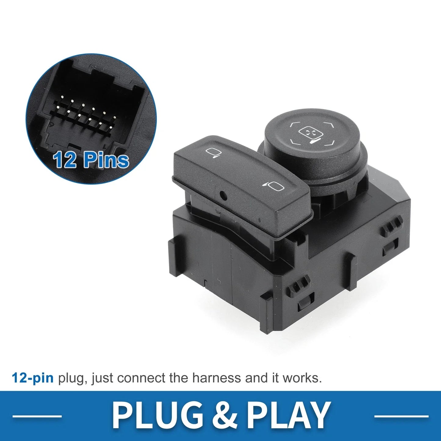 Car Mirror Switch for Chevrolet Silverado 1500, Suburban, Tahoe (2007-2014)