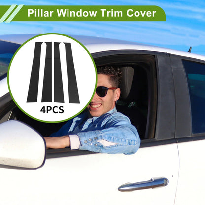 4 x Pillar Window Trim for Dodge Ram (2004-2008) - Black Finish