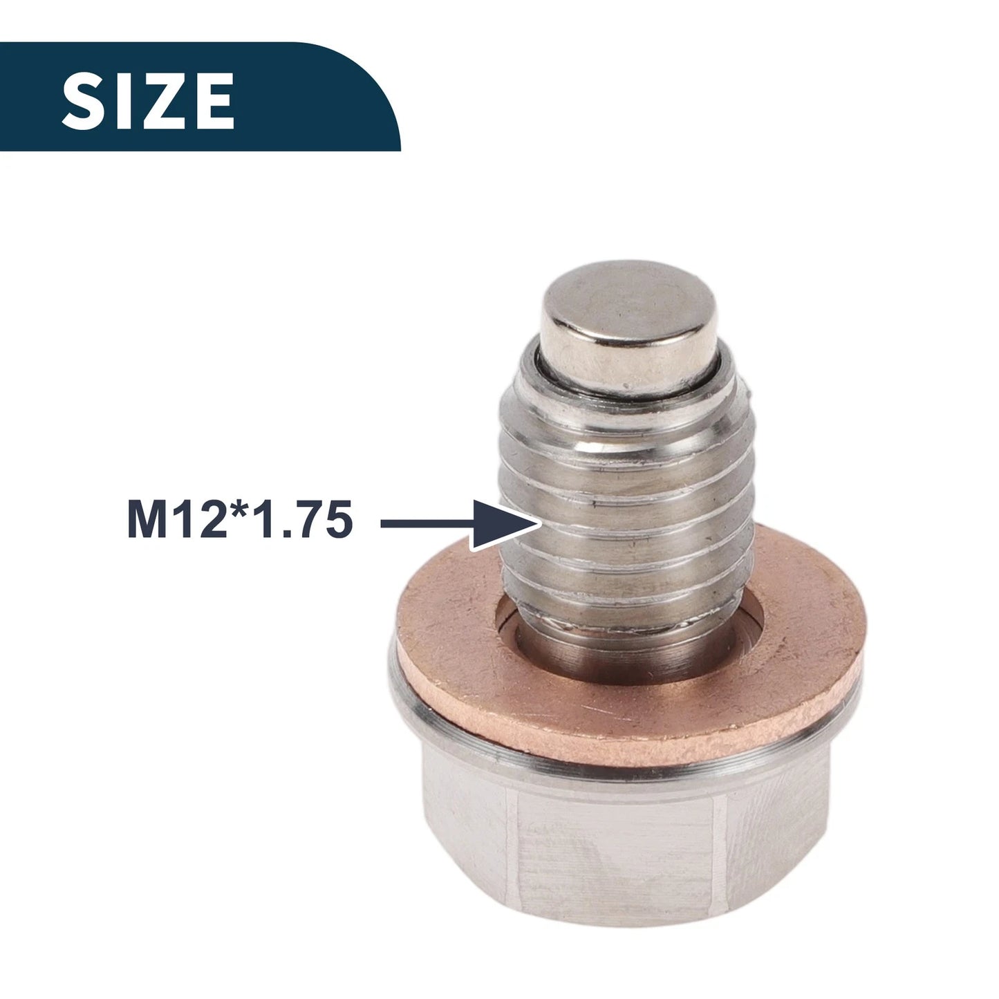 M12*1.75 Magnetic Oil Drain Plug for Universal Applications (1 Pc)