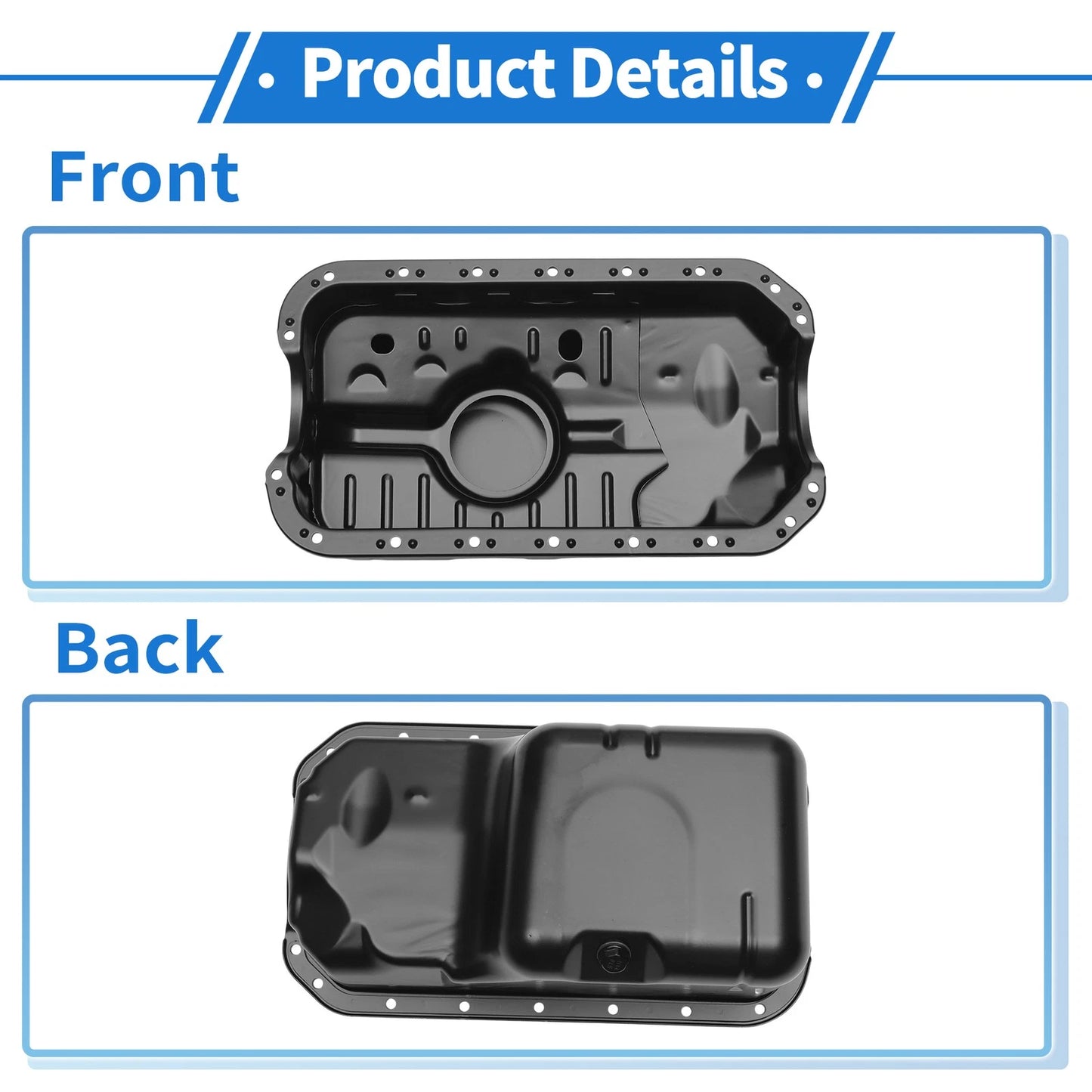 1 Pc Engine Oil Pan No.11200P2E000 for Honda Civic (1996–2000) Iron Black