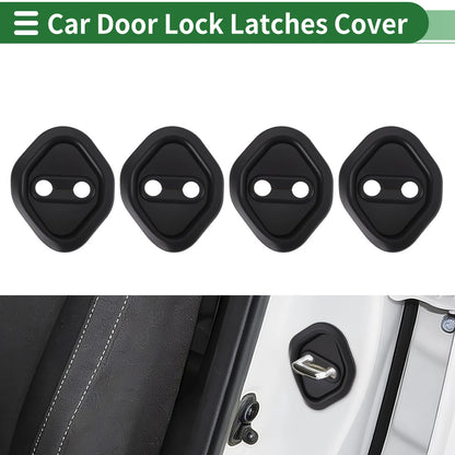 Set of 4 Car Door Lock Latches Cover for Honda Civic (2006–2025) Black Plastic