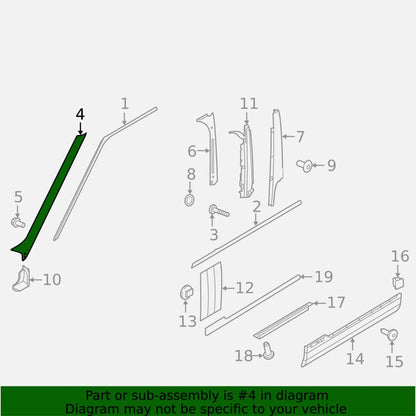 Right Front Windshield A Pillar Moulding for Land Rover Range Rover (2023)
