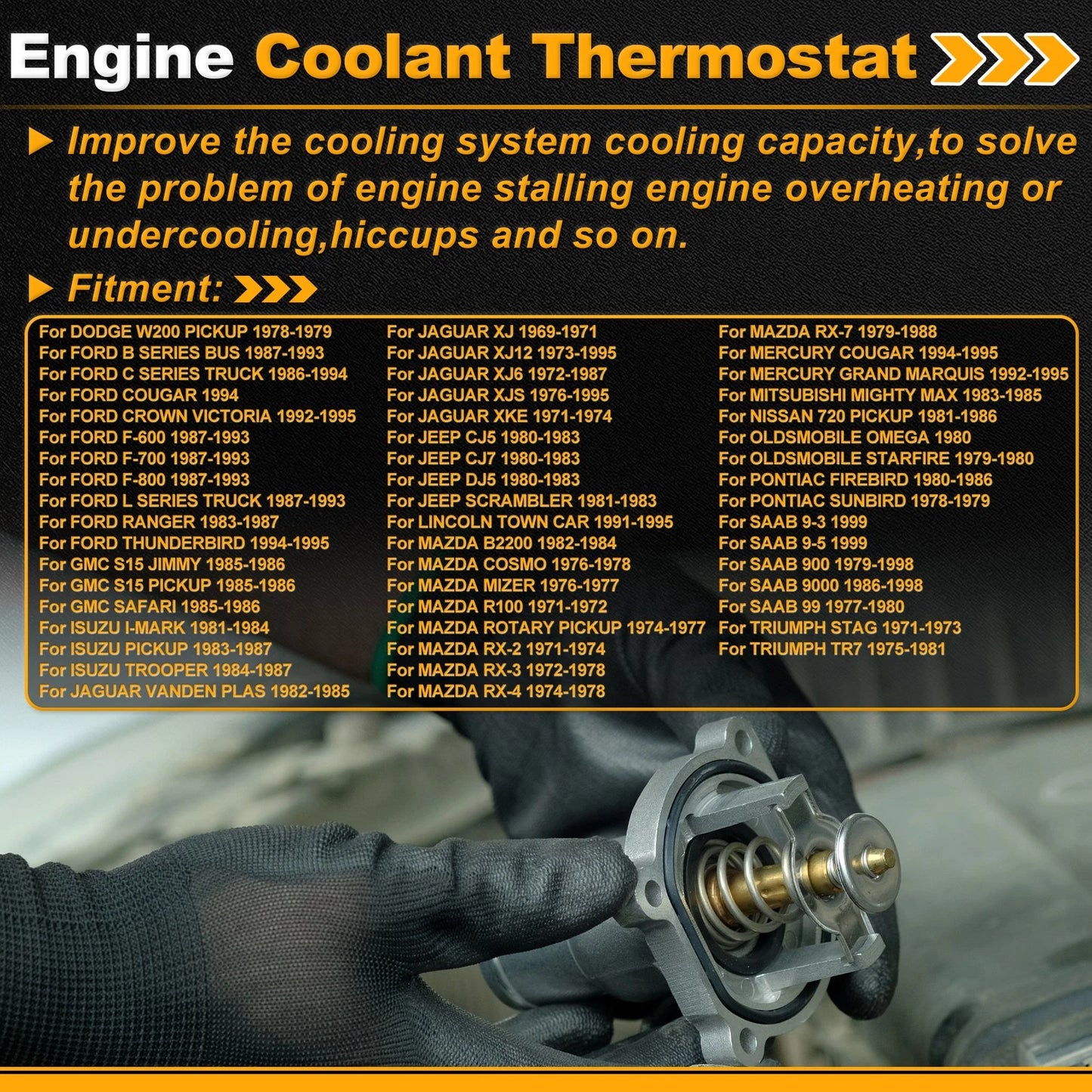 Engine Coolant Thermostat 493Q1306010 for American Motors Concord (1980–1982)