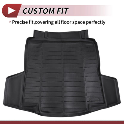 Cargo Liner Rear Trunk Mat for Chevy Malibu (2016–2025) TPE Long Grid Pattern