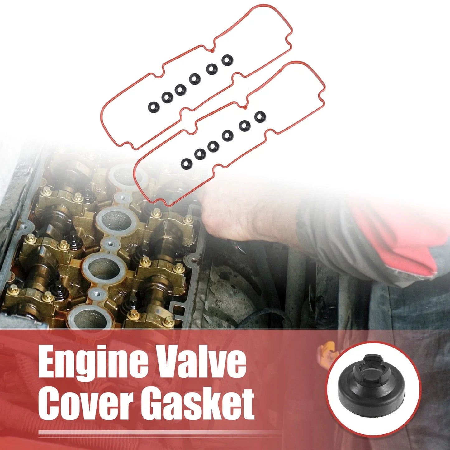 Engine Valve Cover Gasket Kit for Buick, Chevrolet, Oldsmobile (2000-2005)
