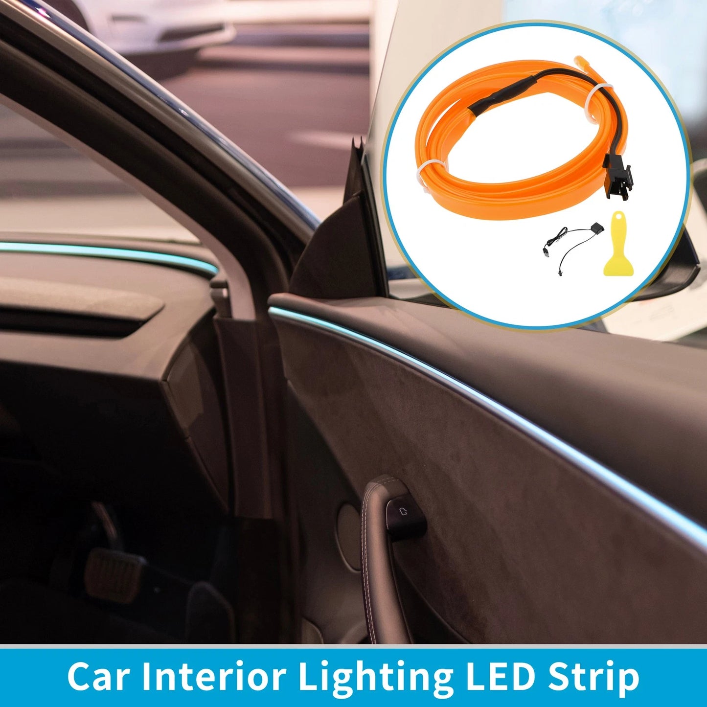 LED Strip Interior Decoration Lighting for Universal Cars (USB 5V)