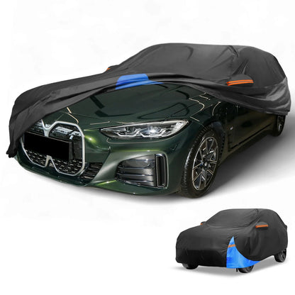 Waterproof Car Cover for BMW i4 (2022–2024) 210D-PU Black Blue