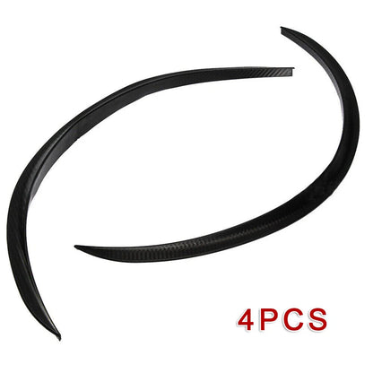 Set Carbon Fiber Car Wheel Trims Eyebrow Arch Trim Lips Fender Flares