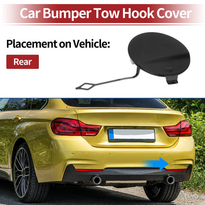 Rear Bumper Tow Hook Cover for BMW 428i (2014–2016) No. 51128060849 Black