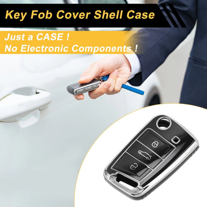TPU Silicone Car Key Case for VW Golf 7 (2013–2020) - 3 Buttons