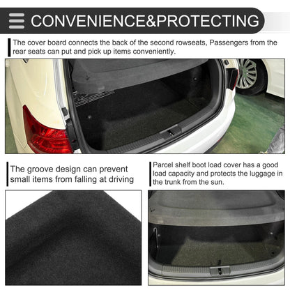 Parcel Shelf Boot Load Cover for Volkswagen T-Cross (2019–2023) Black